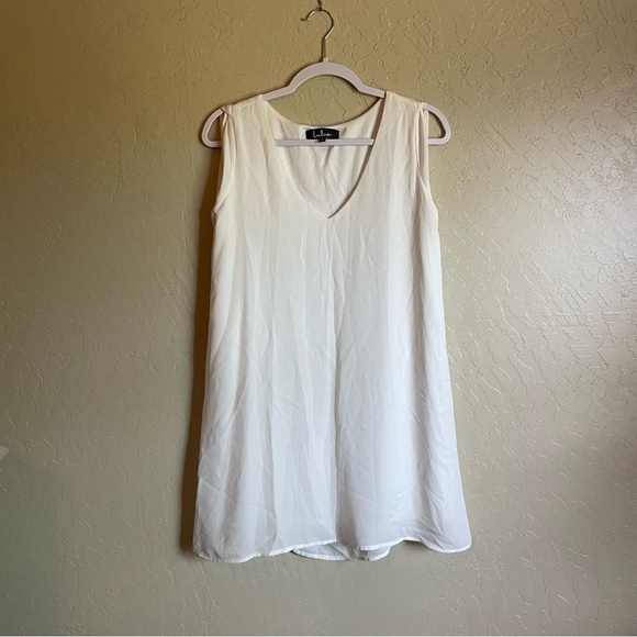 Lulus Afternoon in the Sunshine White Swiss Dot Mini Swing Dress - Picture 2 of 7